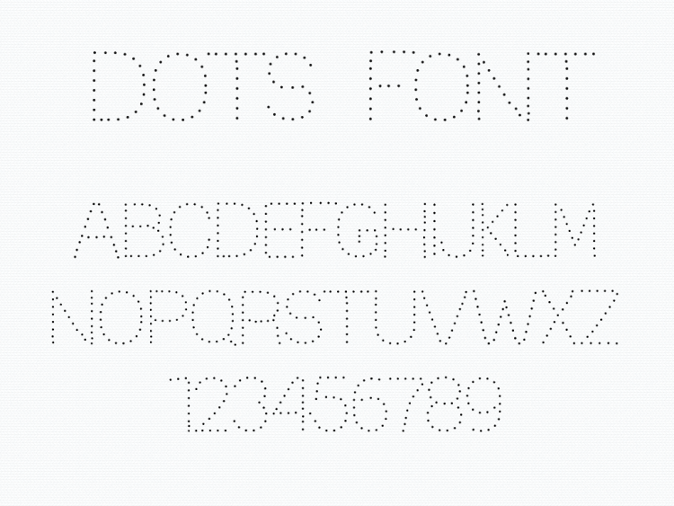 Dotted Dot Fontのサンプル