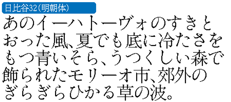 KHドットフォントシリーズのサンプル5