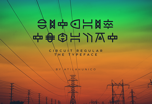 Circuit Free Typeface