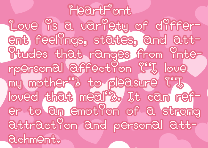 Heart font