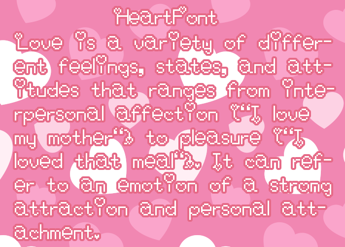 Heart Font フリーフォントまとめ